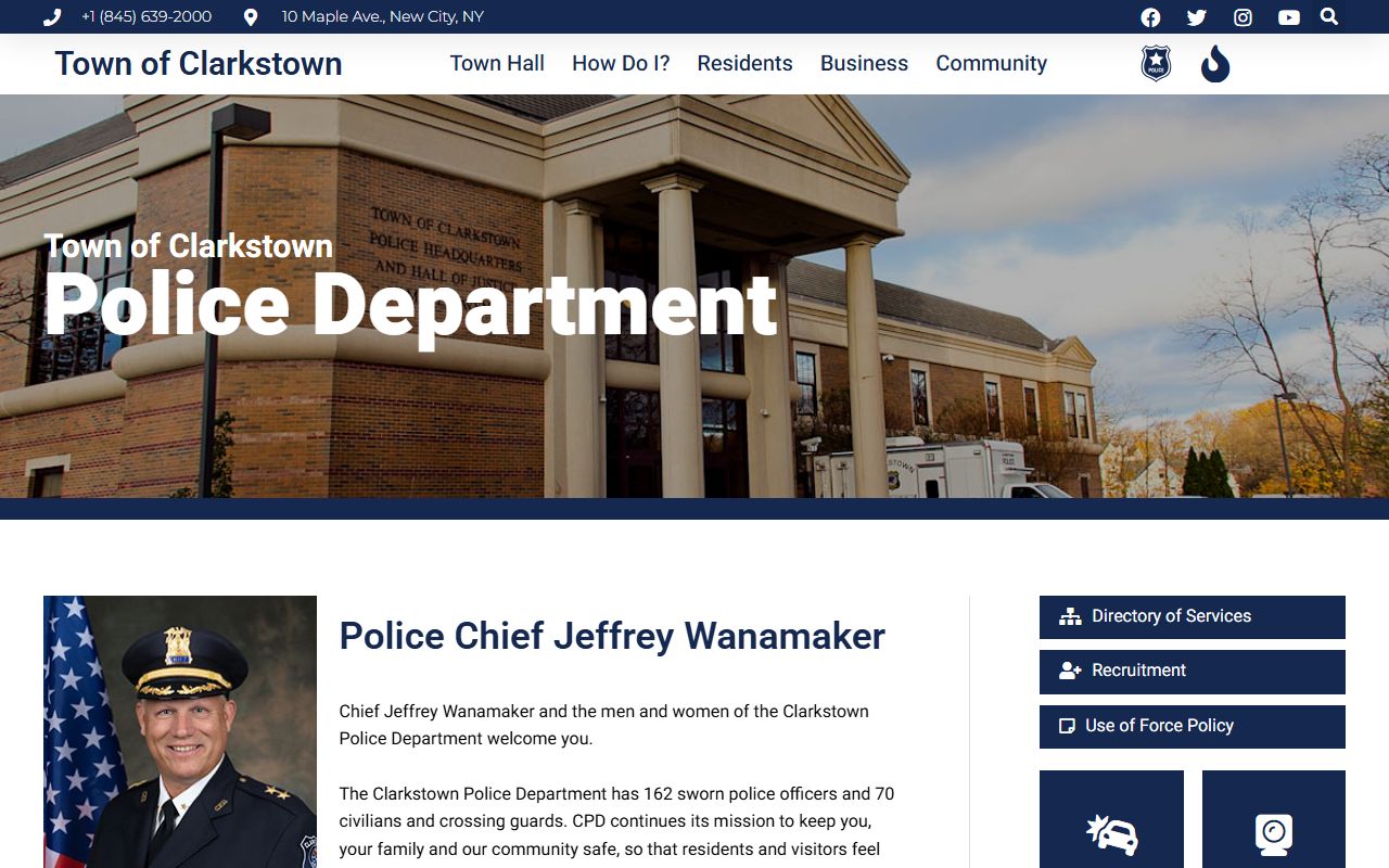 Clarkstown Police Department website for Clarkstown recent bookings information