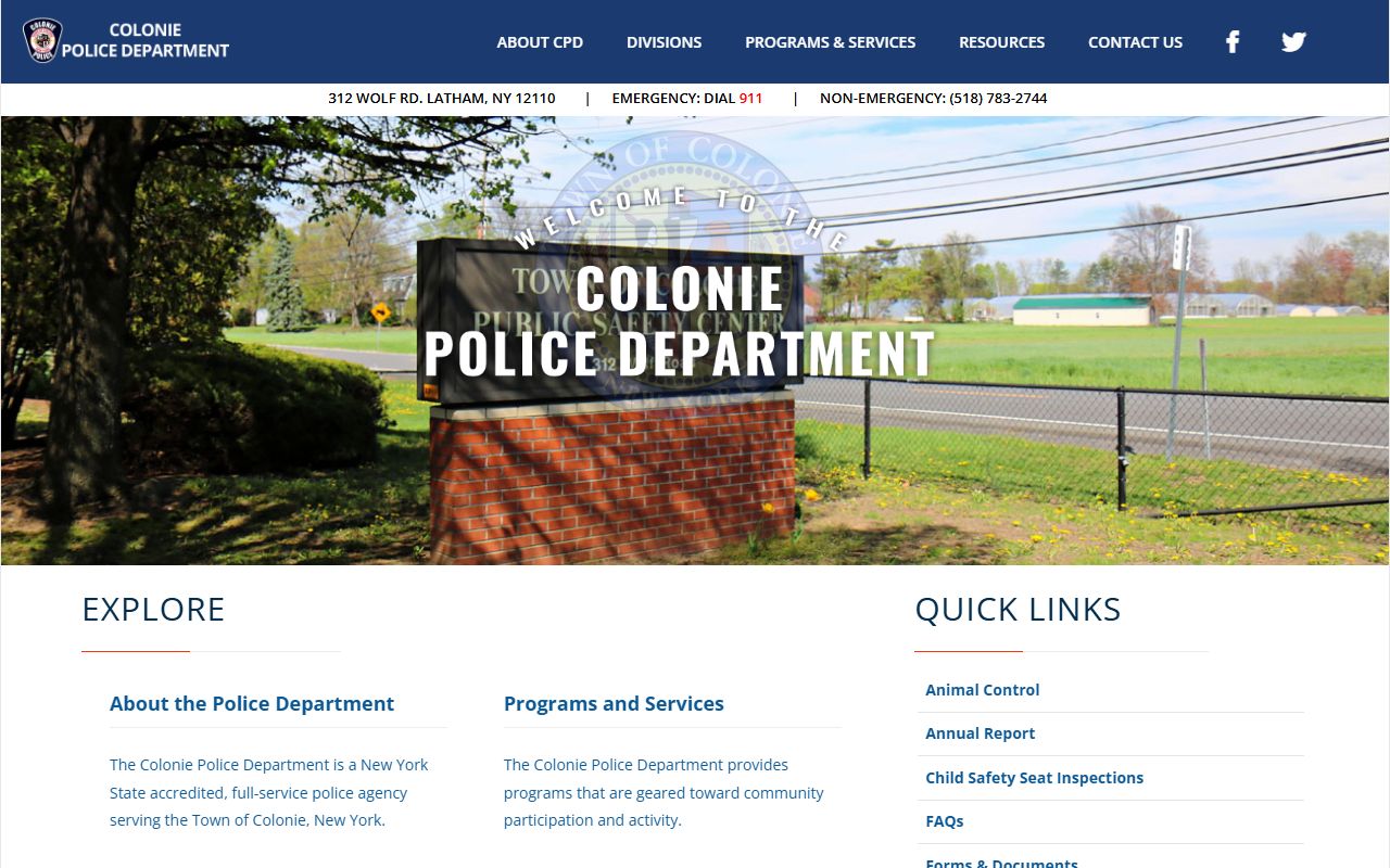 Colonie Police Department website for Colonie recent bookings information
